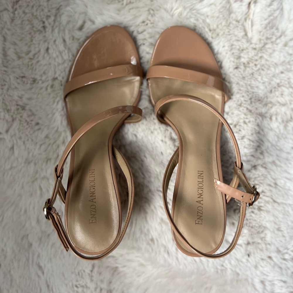 Enzo Angiolini Strap Tan Heels